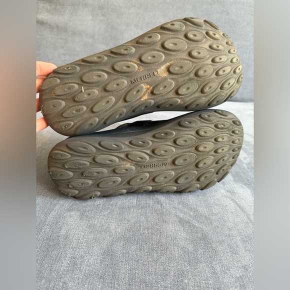 Merrell Hut Ultra Wrap Slip On Slide Sandals Mens SZ 7 Blue Black Adjustable